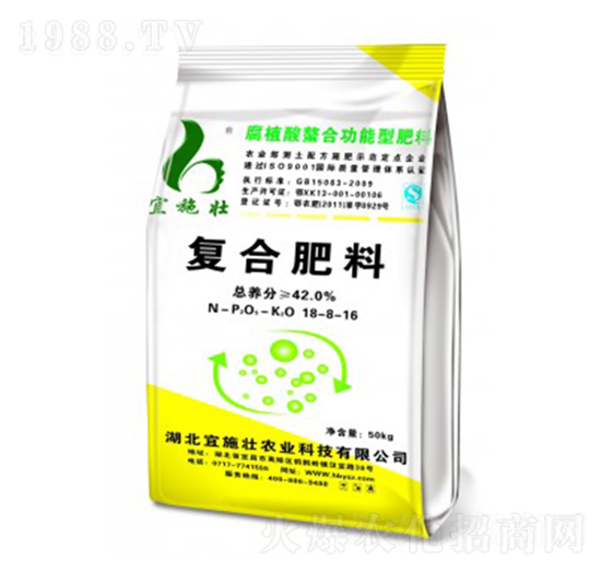42%氯化鉀復(fù)合肥18-8-16-宜施壯