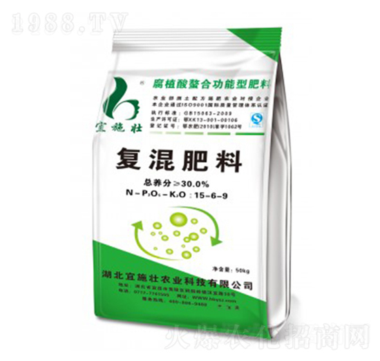 30%氯化鉀復混肥15-6-9-宜施壯