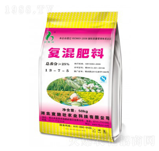 25%氯化鉀復(fù)混肥13-7-5-宜施壯