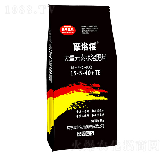 大量元素水溶肥料15-5-40+TE-摩洛根-康華生物