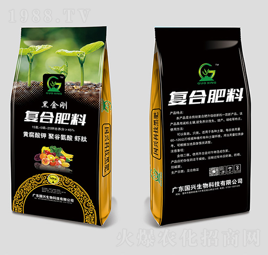 黃腐酸鉀復(fù)合肥料15-5-25-擎天柱-國興生物