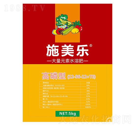 高磷型大量元素水溶肥12-36-12+TE-施美樂-浩達(dá)生物