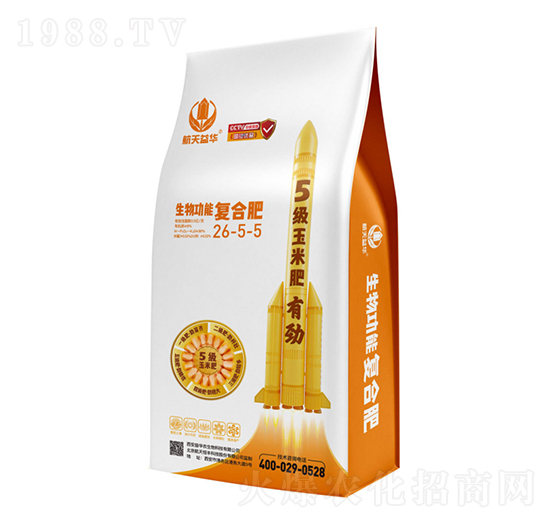 玉米專用生物功能復(fù)合肥26-5-5-航天益華