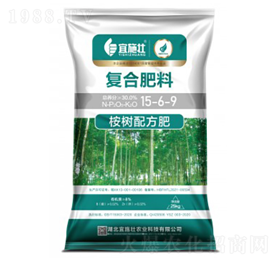 30%桉樹配方復(fù)合肥料15-6-9-宜施壯