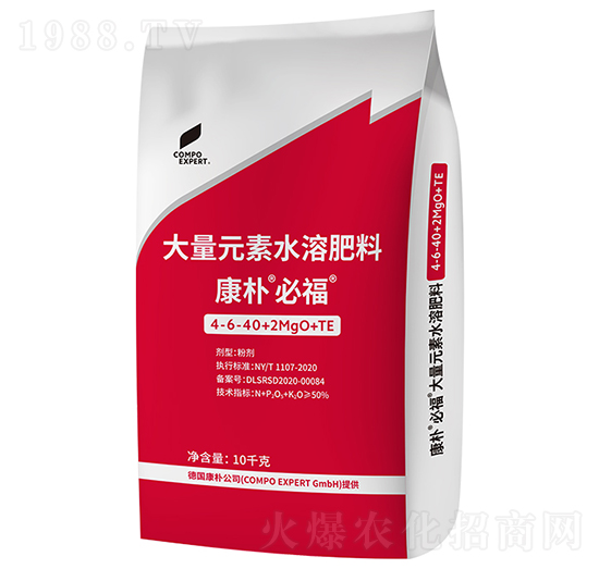 康樸必福大量元素水溶肥料4-6-40+2MgO+TE-康樸