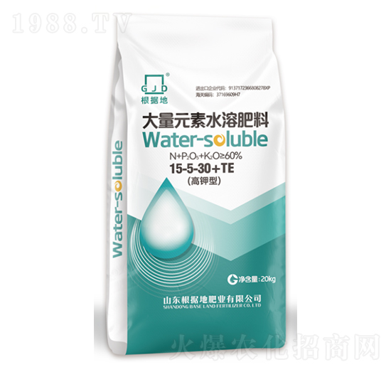 高鉀型大量元素水溶肥料15-5-30+TE-根據(jù)地肥業(yè)