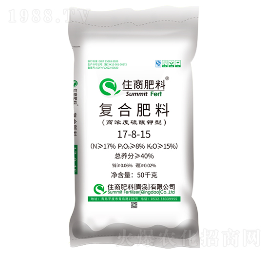 硫酸鉀型復(fù)合肥料17-8-15-住商肥料