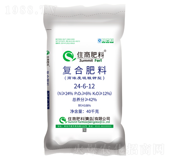 脲醛緩釋硫酸鉀型復(fù)合肥料24-6-12-住商肥料