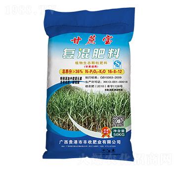 甘蔗適用植物生態(tài)顆粒復混肥料16-8-12-甘蔗寶-豐收肥業(yè)